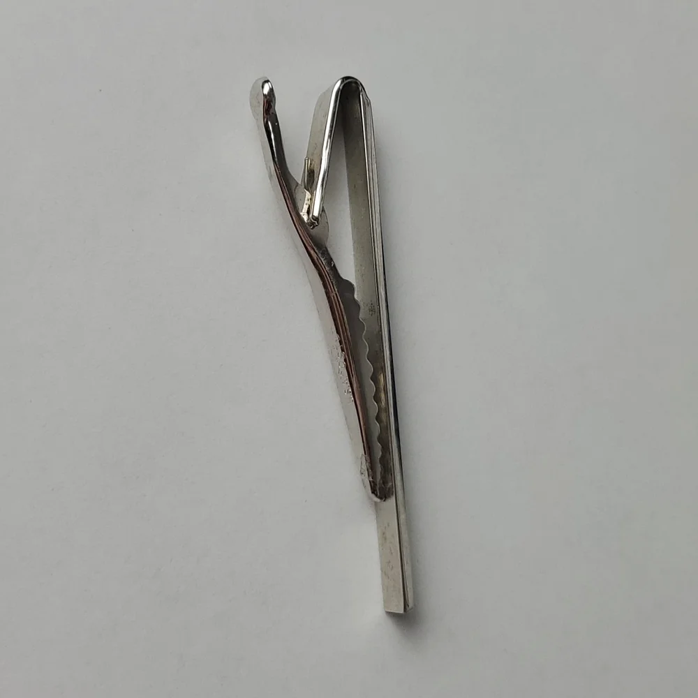 Vintage Foster USA Classic Tie Clip Silver Tone  Jewelry